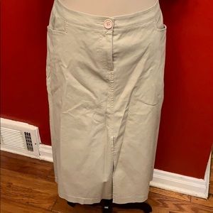 Metrostyle Tan midi skirt size 12 New